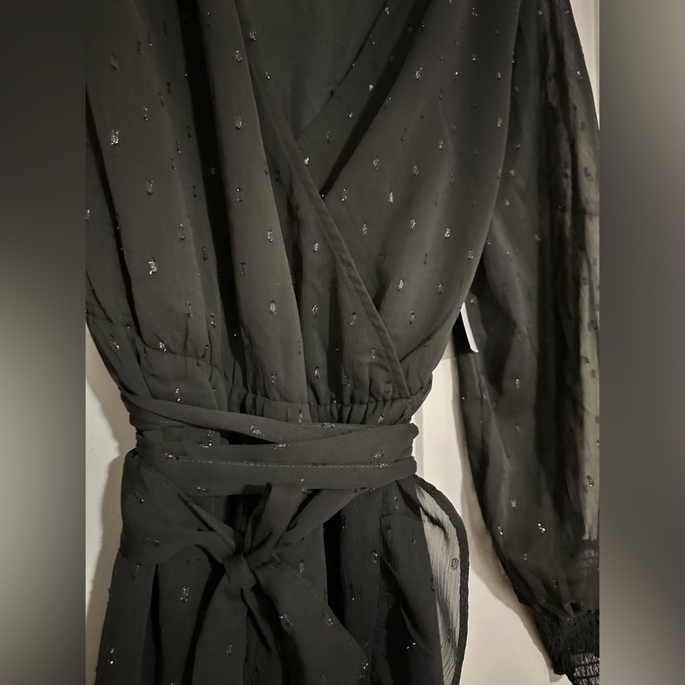 Black wrap dress